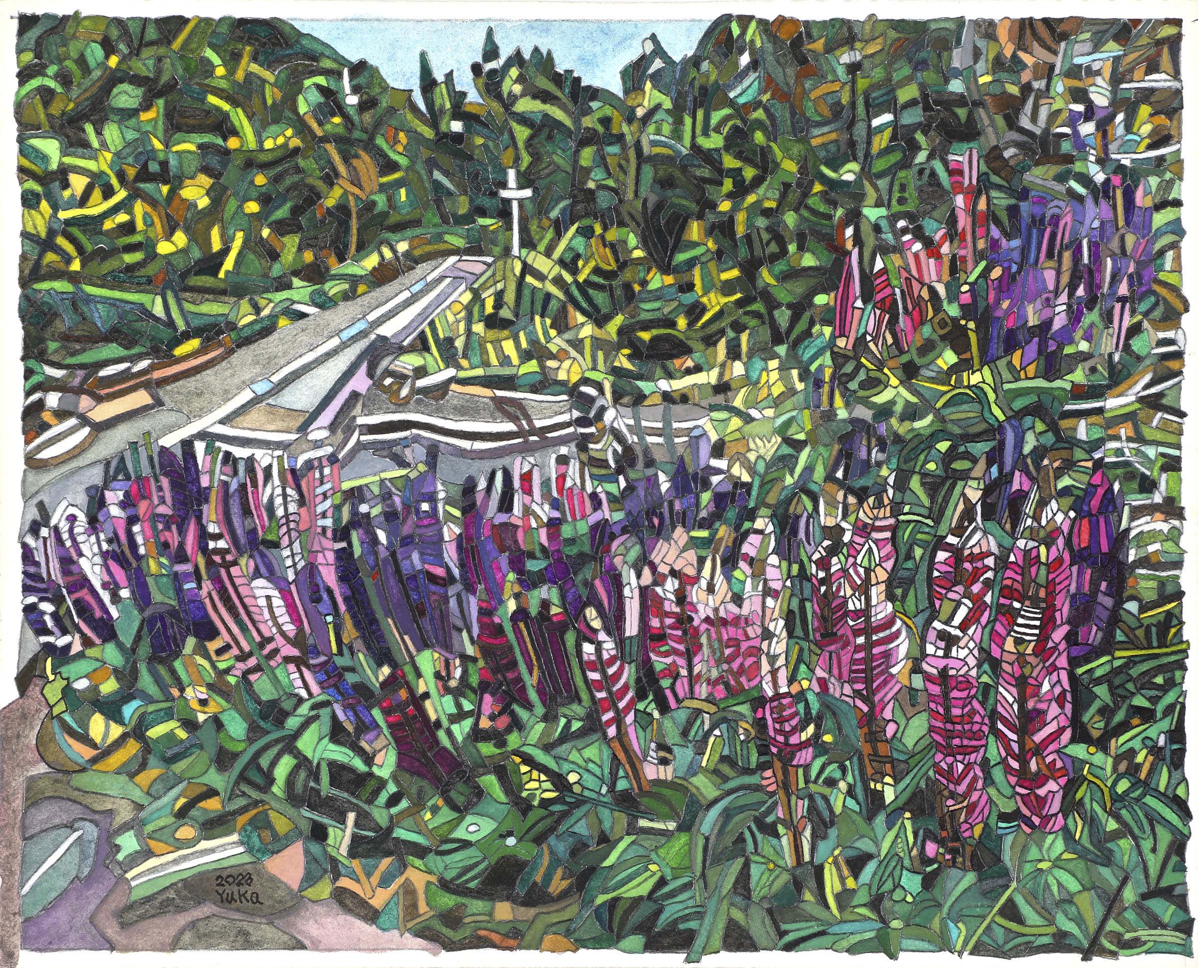 天に続く道のルピナス